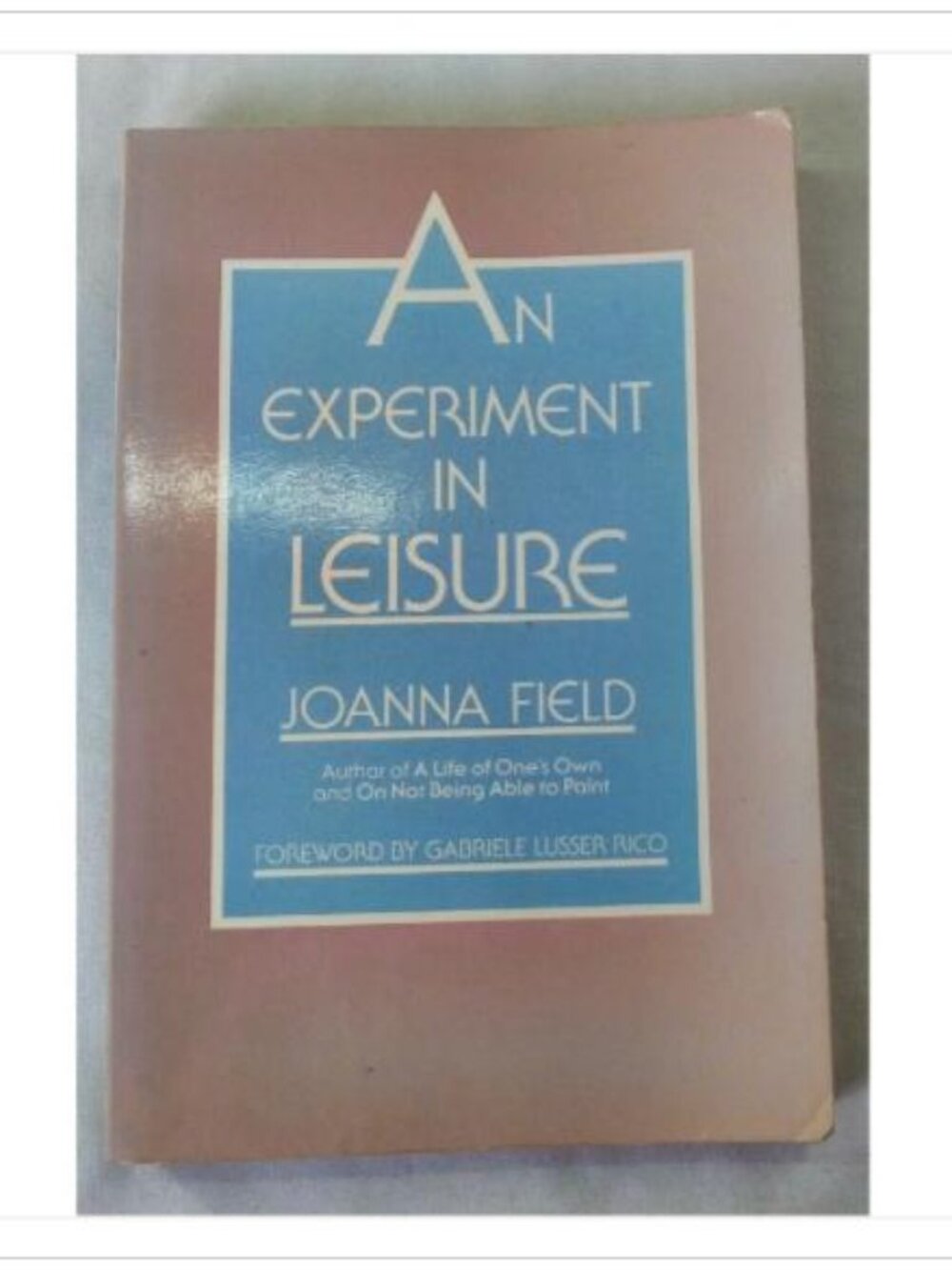 An Experiment in Leisure Joanna Field 1987 Paperback Book Vintage Novel Read